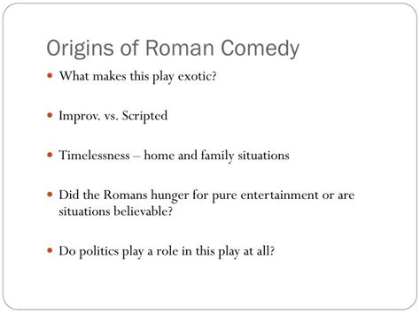 The Origins of Roman Comedy